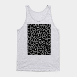 Leopard Spots Print Pattern in Black and Grey Tank Top